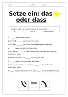 Vorschau - Arbeitsblätter - Materialpaket Deutsch das - dass - Seite 1