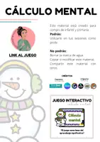Vista previa - Juegos / Gamificación - Juego interactivo: Cálculo mental de invierno - página 1