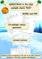 Vorschau - Test - TEST, Christmas traditions in the USA, 15 multiple choice questions - Deckblatt
