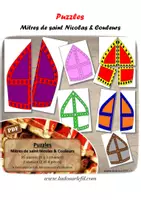 Aperçu - Apprentissages en autonomie - Puzzles - Mitres de saint Nicolas et Couleurs - Page de couverture