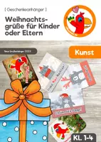 Vorschau - Mal- und Bastelvorlagen - Weihnachtsgrüße (Geschenkeanhänger) -- NEU 2023 - Deckblatt