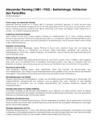 Vorschau - Arbeitsblätter - Alexander Fleming (1881-1955) - Bakteriologe, Entdecker des Penicillins (Infotext und Übungen) - Deckblatt