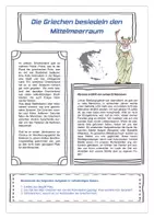 Vorschau - Arbeitsblätter - Kolonisation - die Griechen besiedeln den Mittelmeerraum - Deckblatt
