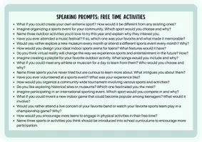 Vorschau - Aufgabenkarten - Free Time Activities - Conversation Cards / Stop And Swap Cards - Seite 2