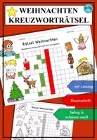 Vorschau - Spiele - Weihnachten Kreuzworträtsel DaZ DaF A1 A2 - Deckblatt