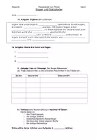 Vorschau - Arbeitsblätter - Klassenarbeit + EWH Sagen, Satzglieder, Aktiv und Passiv - Seite 1