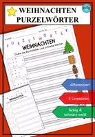 Vorschau - Spiele - Purzelwörter Weihnachten DaF DaZ A1 A2 - Deckblatt