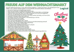 Vorschau - Arbeitsblätter - Logical Freude auf dem Weihnachtsmarkt - Seite 1