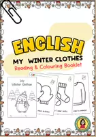 Vorschau - Mal- und Bastelvorlagen - My Winter Clothes Booklet| Reading | Colouring | Winter Kleidung Ausmalbilder - Deckblatt