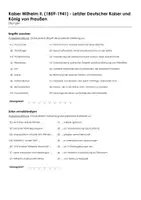 Vorschau - Arbeitsblätter - Kaiser Wilhelm II. (1859-1941) - Letzter Deutscher Kaiser und König von Preußen (Infotext und Übungen) - Seite 1