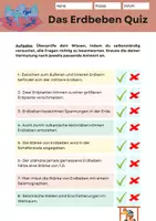 Vorschau - Arbeitsblätter - Erdbeben Quiz - Erdkunde für die Sek 1 - Seite 1