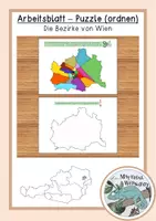Vorschau - Arbeitsblätter - Wien - Puzzle Bezirke ordnen - Deckblatt