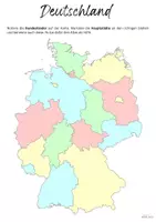 Vorschau - Arbeitsblätter - Deutschland: Bundesländer und Hauptstädte - Seite 1