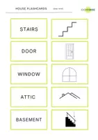 Vista previa - Tarjetas / Manipulativos - Tarjetas con Imágenes: HOUSE Flashcards A1 - página 2