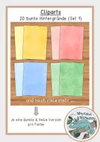 Vorschau - selbst erstellte Cliparts/Grafiken - 20 bunte Hintergründe - Set 1 (kommerziell nutzbar) - Deckblatt
