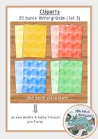 Vorschau - selbst erstellte Cliparts/Grafiken - 20 bunte Hintergründe - Set 3 (kommerziell nutzbar) - Deckblatt