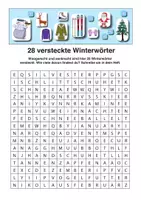 Vorschau - Arbeitsblätter - Winter Suchsel - kostenfrei - Deckblatt