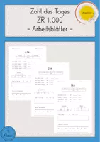 Vorschau - Arbeitsblätter - Die Zahl des Tages im Zahlenraum 1000 - Tägliche Übung - Deckblatt