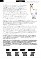 Vorschau - Arbeitsblätter - Lückentext Alpaka - Seite 1