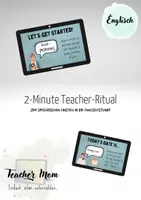 Vorschau - Mal- und Bastelvorlagen - 2 Minute Teacher als Einstiegsritual - Deckblatt