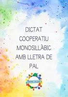 Vista previa - Hojas de trabajo - DICTATS COOPERATIUS DE PARAULES AMB LLETRA DE PAL - Portada