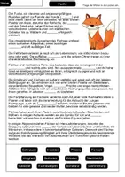 Vorschau - Arbeitsblätter - Lückentext Fuchs - Seite 1