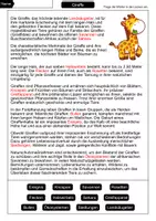 Vorschau - Arbeitsblätter - Lückentext Giraffe - Seite 2