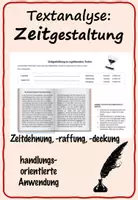 Vorschau - Arbeitsblätter - Zeitgestaltung (Erzählzeit, erzählte Zeit) inkl. Lösung - Deckblatt
