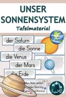 Vorschau - Bildkarten - Sonnensystem und Planeten: Tafelmaterial - Deckblatt
