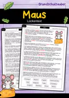 Vorschau - Arbeitsblätter - Maus Lückentext - Deckblatt