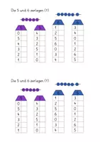 Vorschau - Arbeitsblätter - Übungsheft: Die 5 und 6 zerlegen im Zerlegehaus (12-seitig, DIN A5 im Easy-Druckformat mit Lernvideolink) - Seite 2