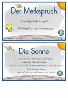 Vorschau - Aufgabenkarten - Sonnensystem und Planeten: Stationsschilder für das Lapbook - Seite 3