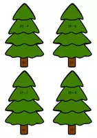 Vorschau - Arbeitsblätter - Weihnachtsbäume ZR 20 ohne Zehnerübergang - Deckblatt