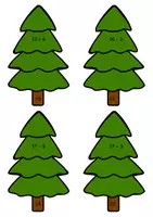 Vorschau - Arbeitsblätter - Weihnachtsbäume ZR 20 ohne Zehnerübergang - Seite 1