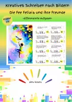 Vorschau - Mal- und Bastelvorlagen - Die Fee Felizia und ihre Freunde - kreatives Schreiben nach Bildern (binnendifferenziert) - Deckblatt