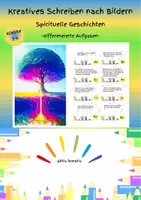 Vorschau - Mal- und Bastelvorlagen - Spirituelle Geschichten - kreatives Schreiben nach Bildern (binnendifferenziert) - Deckblatt