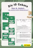 Vorschau - Arbeitsblätter - Die 10 Gebote: Das 6. Gebot ( Du sollst nicht Ehebrechen) - Deckblatt
