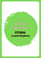 anteprima - Materiale di supporto/inclusione - Schede didattiche storia:le parti del giorno - Pagina di copertina