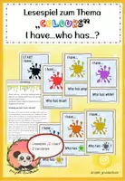 Vorschau - Spiele - Lesespiel "I have... Who has...?" zum Thema Colours - Deckblatt