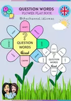Vista previa - Presentaciones - Wh - Question Words - Flap book Flower - Portada