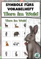 Vorschau - Arbeitsblätter - Symbole zum Einkleben ins Vokabelheft "Tiere im Meer" DaZ / DaF / Deutsch - Deckblatt