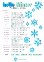 Vorschau - Arbeitsblätter - Winter Word Scramble Puzzle - Seite 1