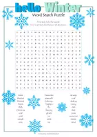 Vorschau - Spiele - Winter Vocabulary Puzzles Materialpaket - Deckblatt