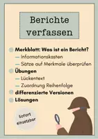 Vorschau - Arbeitsblätter - Einführung: Was ist ein Bericht? - Deckblatt