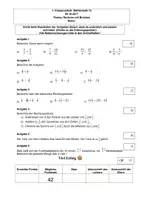Vorschau - Klassenarbeiten - Mathearbeit mit Lösung, Klasse 7 - Brüche - Deckblatt
