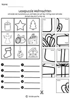 Vorschau - Arbeitsblätter - Lesepuzzle Weihnachten - Seite 1