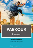 Vorschau - Stationenlernen - Parkour ⎮ Reverse - 12 Stationskarten methodische Reihe ohne Video (Basiselement) - Deckblatt