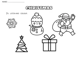Vista previa - Manualidades / Dibujos para colorear - Christmas worksheets to colour - página 2
