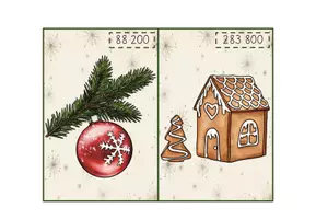 Vorschau - Arbeitsblätter - Rechenspaziergang Weihnachten, Zahlenraum eine Million, Addition, Subtraktion, differenziert, Klasse 4 - Seite 3