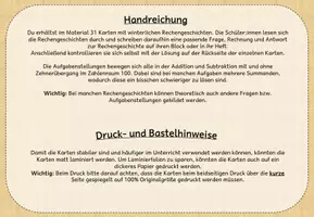 Vorschau - Stationenlernen - Übungskartei Sachaufgaben: Plus und Minus im Zahlenraum 100 (Klasse 2) - Seite 1